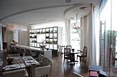 Frühstücksraum und Bar von Designer Hotel Fasano, Ipanema, Rio de Janeiro, Brasilien, Südamerika