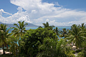 Blick auf Moorea vom InterContinental Tahiti Resort Hotel, Tahiti, Gesellschaftsinseln, Französisch Polynesien, Südsee