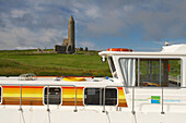 Außenaufnahme, mit dem Hausboot auf dem Lower Lough Erne, Shannon & Erne Waterway,  County Fermanagh, Nordirland, Europa