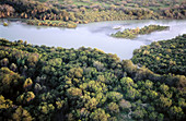 Río Grande river. Border between Texas (USA) and Tamaulipas (Mexico)