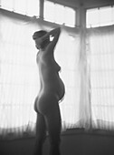  Adult, Adults, B&W, Bare, Bellies, Belly, Black-and-White, Contemporary, Daytime, Female, Feminine, Human, Indoor, Indoors, Interior, Knees-up, Lifestyle, Lifestyles, Maternity, Monochromatic, Monochrome, Motherhood, Naked, Nude, Nudes, Nudity, One, One 