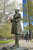 Massachusetts, Boston, Statue of John Singleton Copley in Copley Place, great American portrait painter and artist