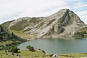Lake Enol. Covadonga. Picos de Europa National Park. Biosphere Reserve. Asturias. Spain