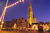 Christmas at Main Square. Antwerp. Belgium