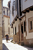 A typical street in Candelario. Salamanca province. Castilla y Leon. Spain