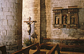 Interior of the Church La Virgen de la Asuncion. Bossots. Valle d Aran. Lleida province. Catalonia. Spain
