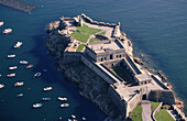 Castle of San Anton. (Aerial view) La Coruña. Galicia. Spain