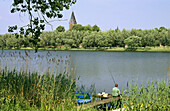 Liwa River and Kwidzyn in background. Poland