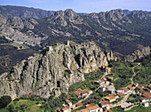 Aerial view of Cabañas del Castillo. Cáceres province. Extremadura. Spain