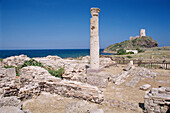 Carthaginian ruins of Nora, city built IXth-VIIIth century B.D. Sardinia, Italy