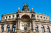 Detail of the Semper Opera building in Dresden. Saxony. Germany