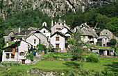 Mountain village. Val Bavona. Ticino. Switzerland (august)