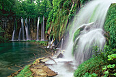 Waterfall in Plitvice National Park. Croatia.