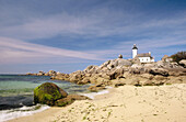 The lighthouse of Pontusval. Côte des Légendes. Finistère Département. Britanny. France.