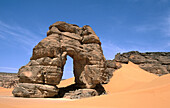 Afzgar Arch. Akakus, Fezzan. Sahara desert, Libya
