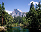 Yosemite National Park: Half Dome and Merced River. California. USA.