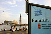 Rambla de Mar and World Trade Center. Barcelona. Spain