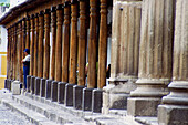 Columns from Town Hall Palace. Antigua Guatemala. Sacatepéquez Region. Guatemala