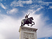 Felipe IV statue at Plaza de Oriente. Madrid. Spain