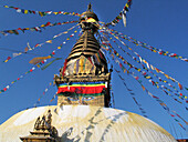 Swayambunath (Monkey Temple), sacred to both buddhists and hindus. Kathmandu valley, Nepal