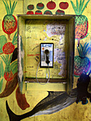 Public phone in the central market of Port Vila. Vanuatu