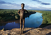 Boy. Karo ethnic group. Omo river, Gamo Gofa region, south west Ethiopia.