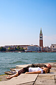 Blick auf Markusplatz, Venedig, Venetien, Italien