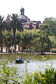 Rowing on the lake, Parc de la Ciutadella, El Born, Barcelona, Catalonia, Spain