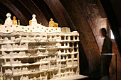 Model of Antoni Gaudí's Casa Mila Museum, La Pedrera, Eixample, Barcelona, Catalonia, Spain