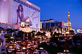 The Strip at night, Las Vegas, Nevada, USA, America