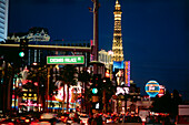 Streef life on The Strip at night, Las Vegas, Nevada, USA, America