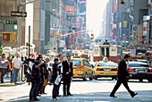 Street scenery at Times Square, Midtown Manhattan, New York, USA, America