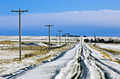 Snowy side road. Alberta, Canada