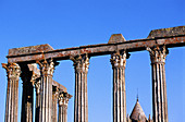 Roman temple of Evora. Portugal