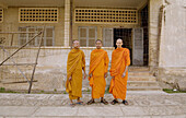 Buddhist monks at Tuol Sleng (Security Prison 21, or S-21). Phnom Penh, Cambodia