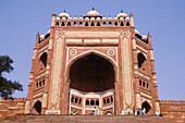 Buland Darwaza. This is the highest and grandest gateway in India and ranks among the biggest in the world. Fatehpur Sikri, Agra, India