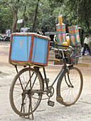 Ice candy on bicycle. Kerala. India