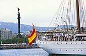 Juan Sebastián Elcano school-ship at port. Barcelona. Spain