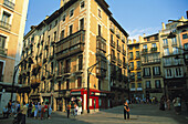 Plaza Consistorial. Old town, Mercaderes street (San Fermin bulls road). Pamplona. Navarra. Spain.