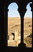 Templar church of the Vera Cruz seen from the Alcázar, Segovia. Spain