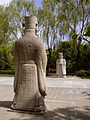 Statues at Ming Tombs complex. Beijing. China