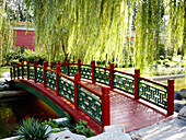 Bridge at Chang Pu river park. Beijing. China