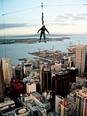 Bungee Jumping from Sky Tower. Auckland. New Zealand.