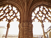 Late Romanesque Cloister. Capitals. Monastery of Santes Creus. Tarragona province. Catalonia. Spain