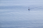 Catamaran in Mediterranean sea.