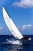 Sailing catamaran, West Coast, Barbados, Caribbean