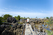 Tourists visiting Coral Garden, Wasini Island, Coast, Kenya