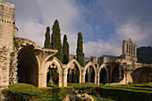 Bellapais abbey, Beylerbeyi, Abbaye de la Pais, monastery ruin, near Kyrenia, near Girne, North Cyprus, Cyprus