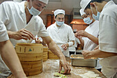 Making chinese ravioli (dim sum), Taipei (capital), Taiwan, Republic of China