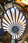 Inside the Sony Center, Potsdamer Platz, Berlin, Germany